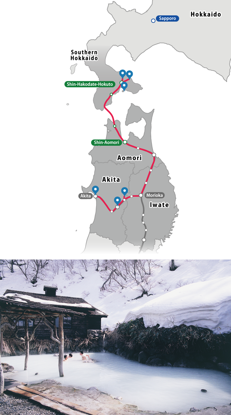 2-night, 3-day sample itinerary around Akita and Southern Hokkaido